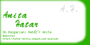 anita hatar business card